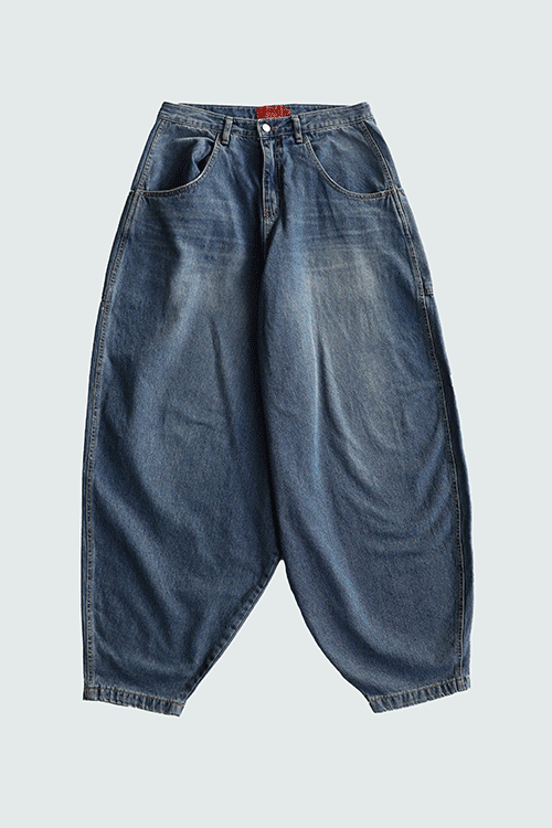Wide baggy denim pants