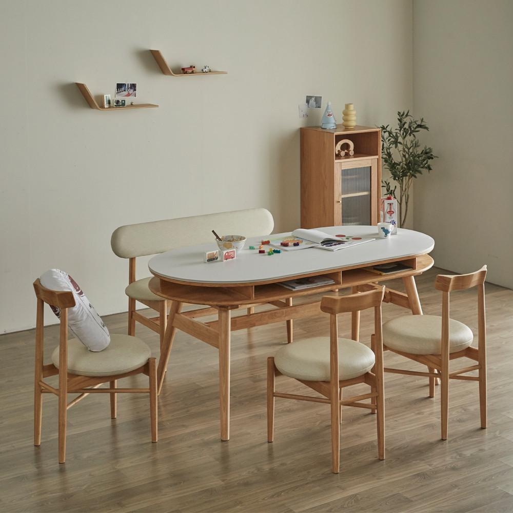 (NEW)라움에스알 4인용 데이지 서랍형 수납형 양면세라믹 식탁세트 1400/1600