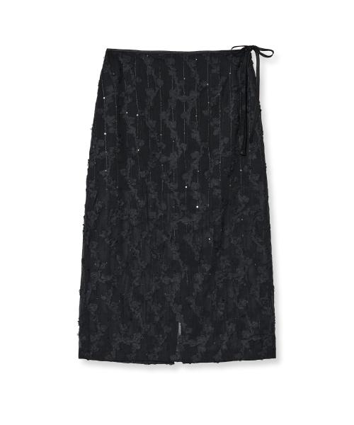 rose skirt (black)