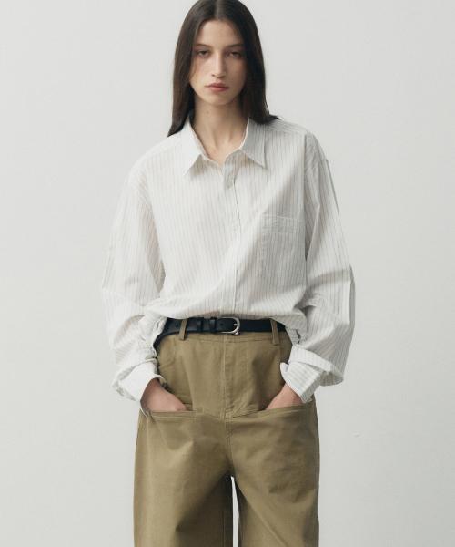 클래식 스트라이프 셔츠 (화이트)