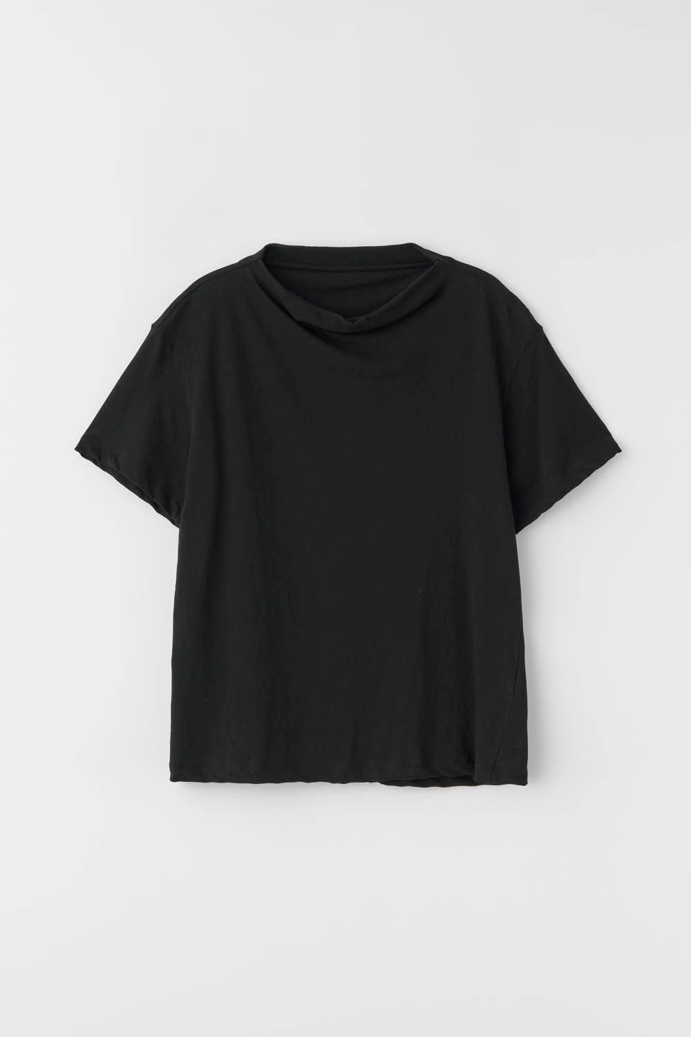 [6/9예약배송]G Grace Cowl Neck Half Tshirt_Black