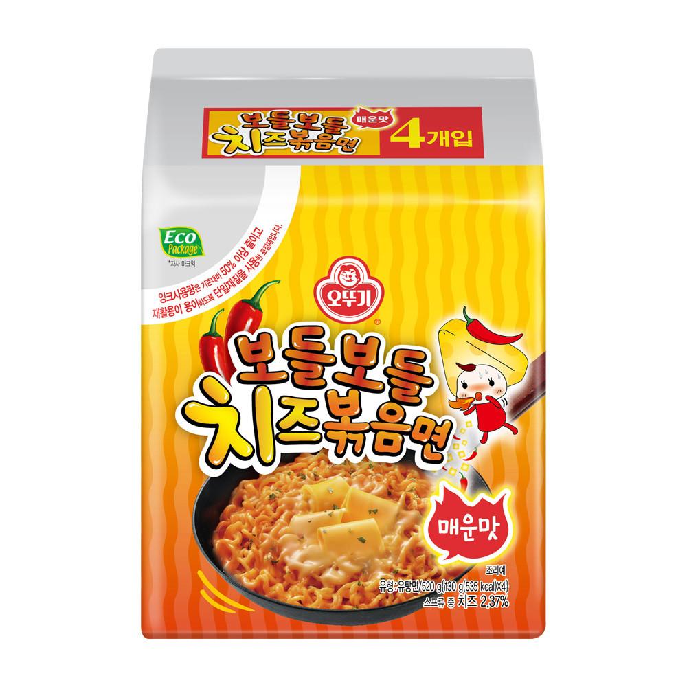 오뚜기 보들보들 치즈볶음면 매운맛(130gX4)