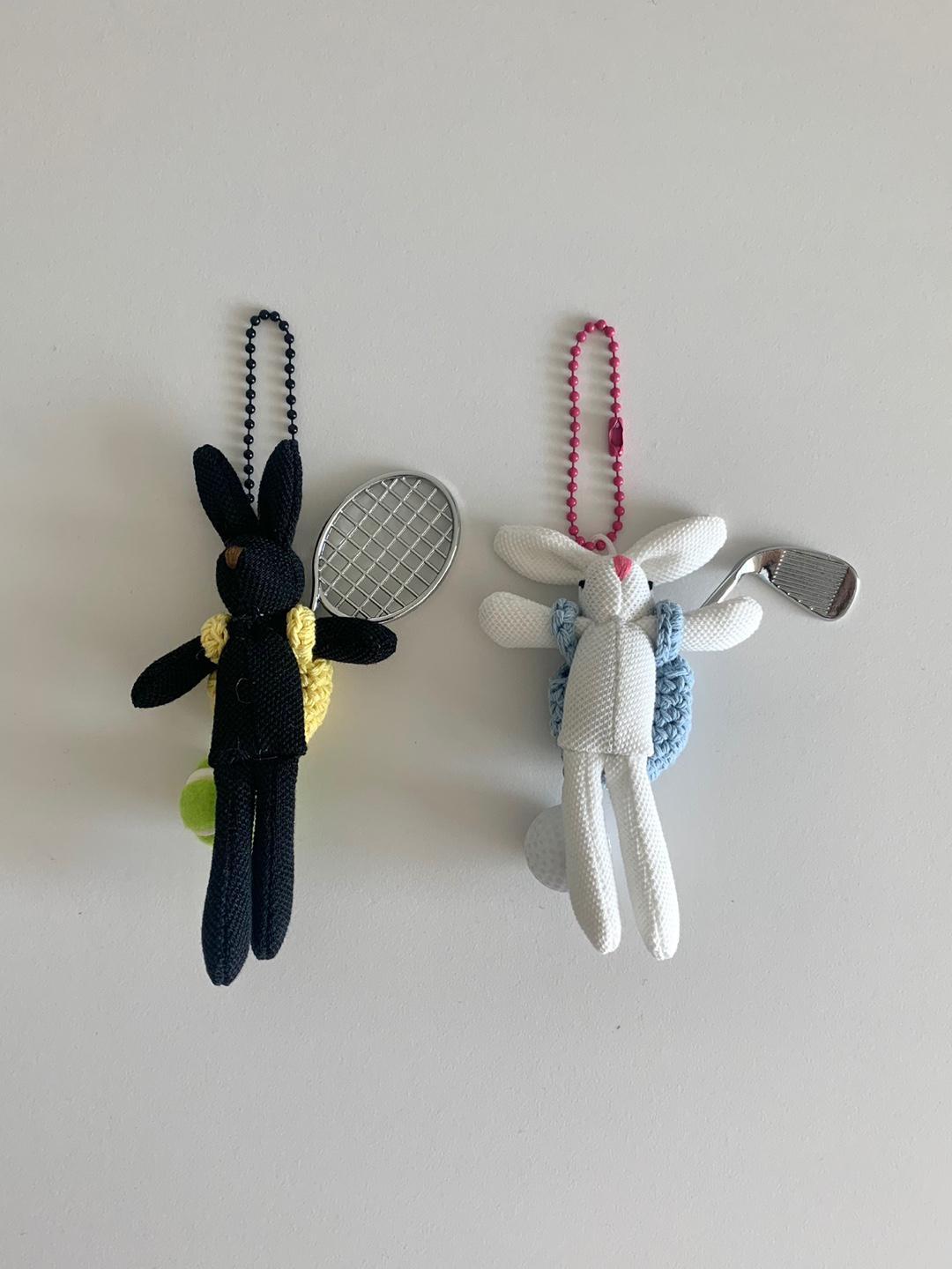 테니스 골프 토끼인형키링