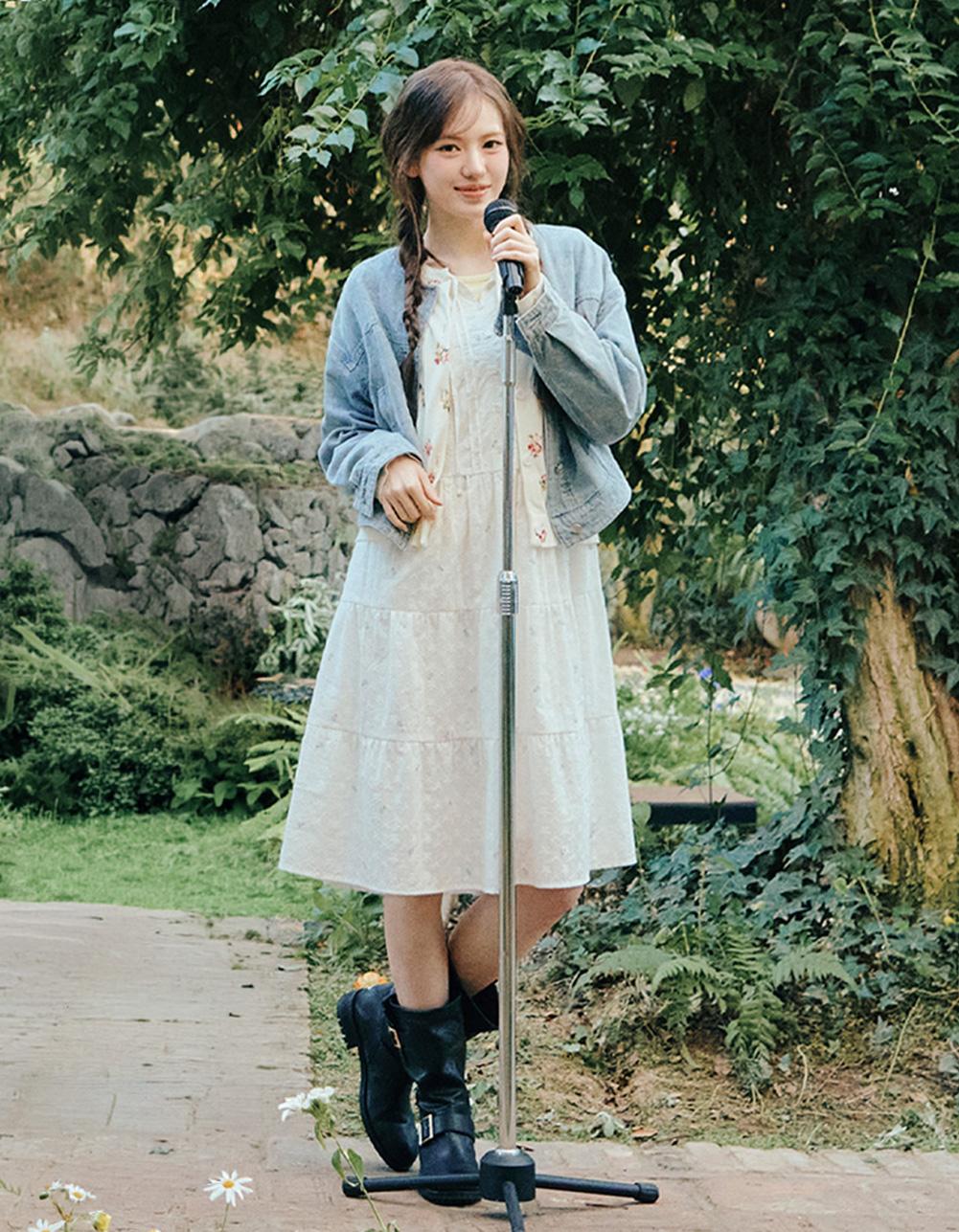 [Thursday Island]_T262MOP131W_[KiiiKiii 착용] 플라워 프린트 아일렛 원피스