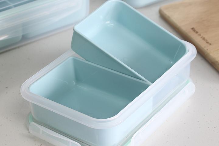 직장인 피크닉 런치박스 다이어트 밀프랩 샐러드 용기 도시락통 2칸 480ml