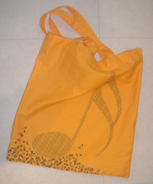 X JIMMIZO MUSIC NOTE TOTE BAG_ORANGE(NG2GMUAB40B)