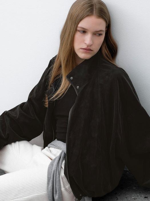 GLOSSY TWILL HIGH NECK JUMPER(JP-591)