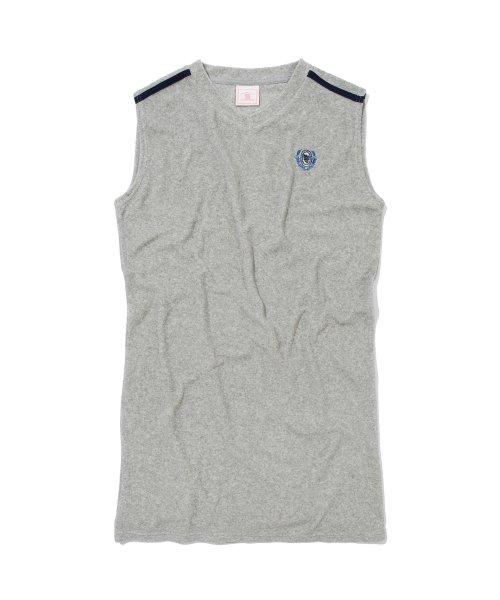 테리 슬리브리스 원피스 그레이