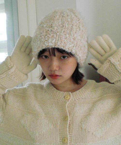 POPCORN KNIT BEANIE, SWEET CORN