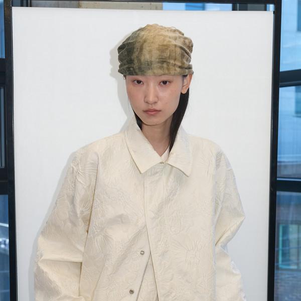 [4/10 순차 출고] Flower Jacquard String Jacket (Ivory)