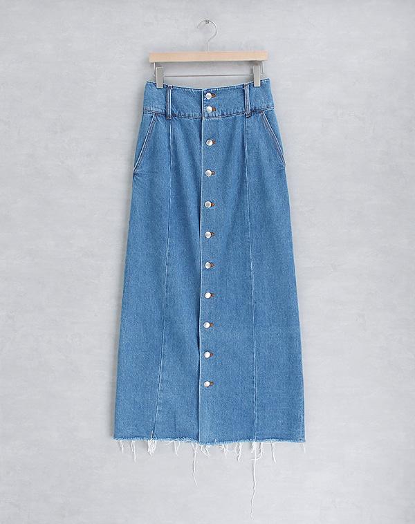 LOWRYS FARM _ button up denim skirt (woman M)