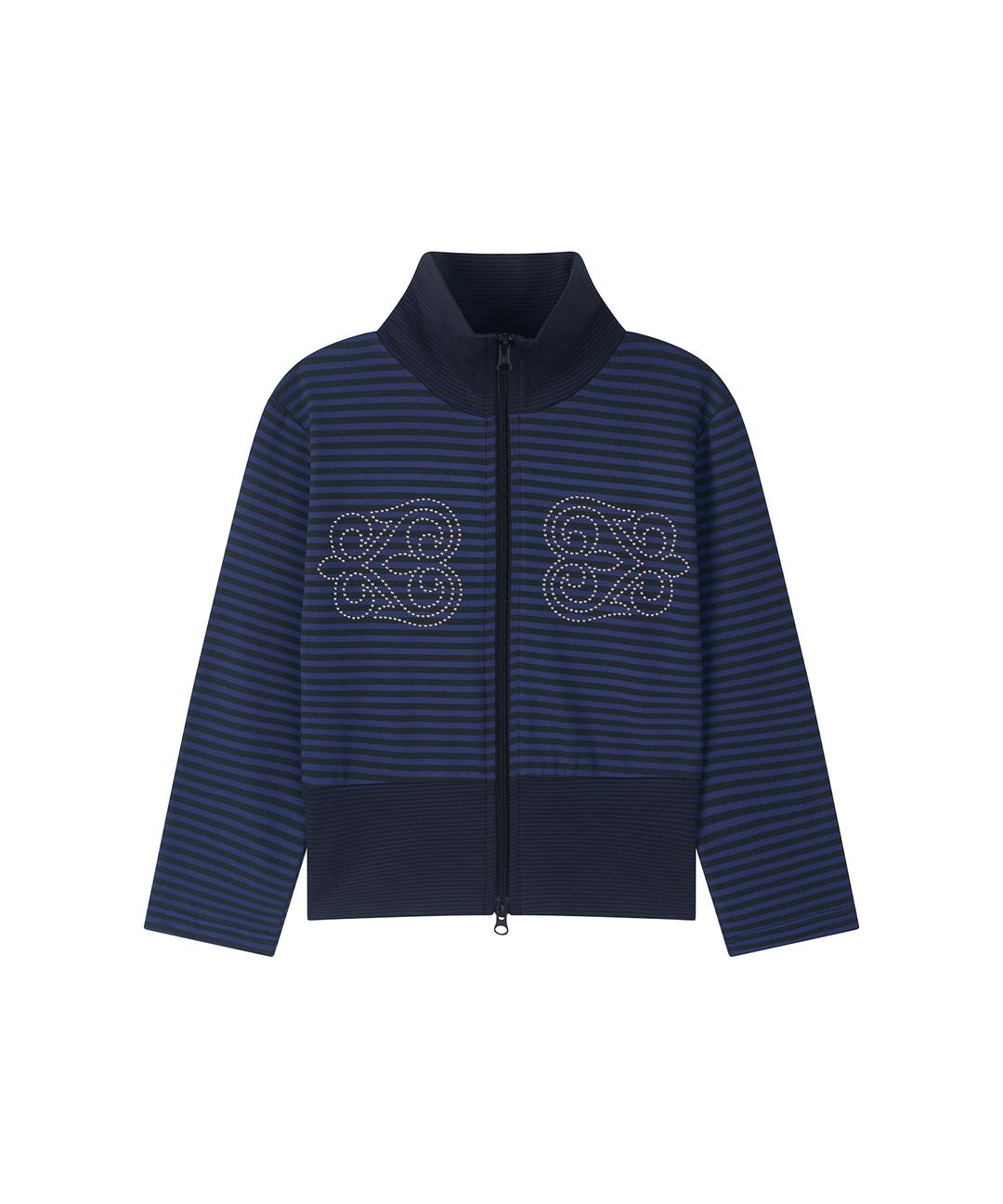 CANDY ZIP-UP JACKET - NAVY STRIPED