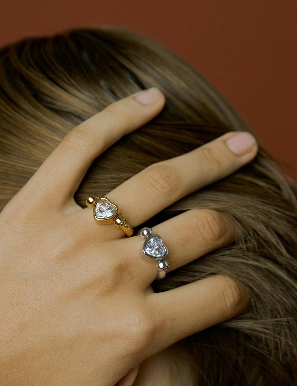 Spin heart Ring (Silver)