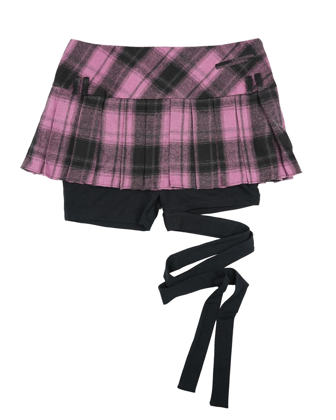 RIBBON PLEATS SKIRT [pink]