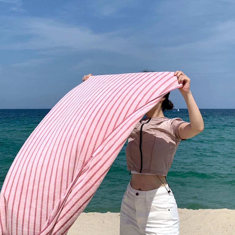 (1+1)스트라이프비치타올 감성비치타올