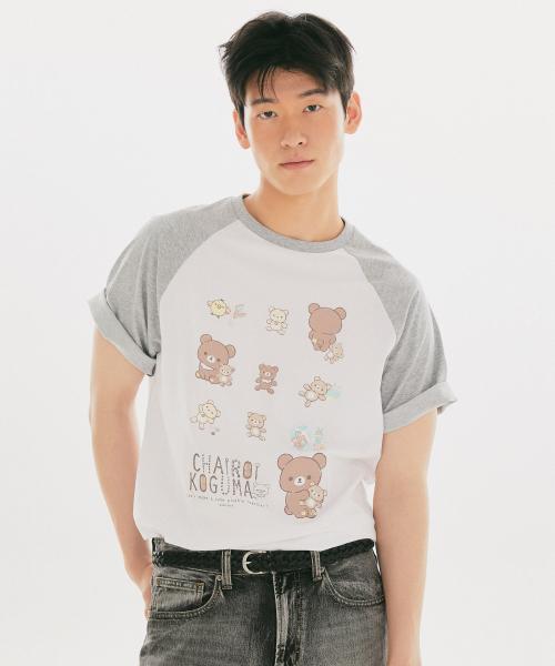 [리락쿠마] 배색 반팔 티셔츠_SPRLG37U08