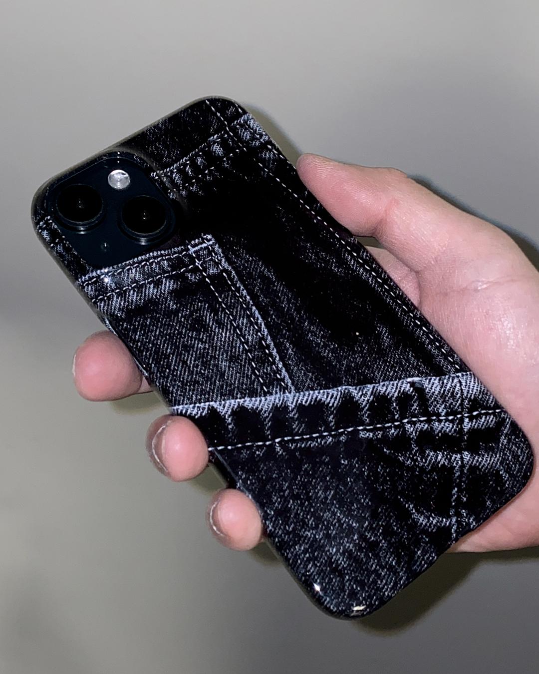 black denim stitch case