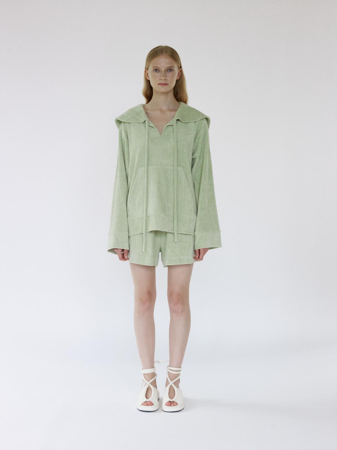 Brie Sailor Collar Top - Jade