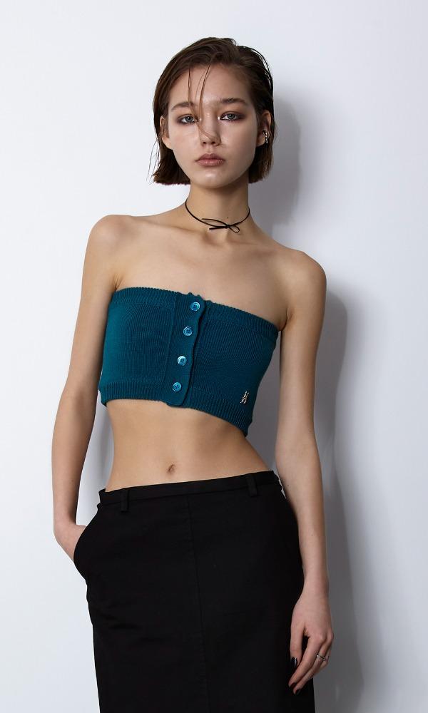 SLIM KNIT TUBE TOP (EMERALD)