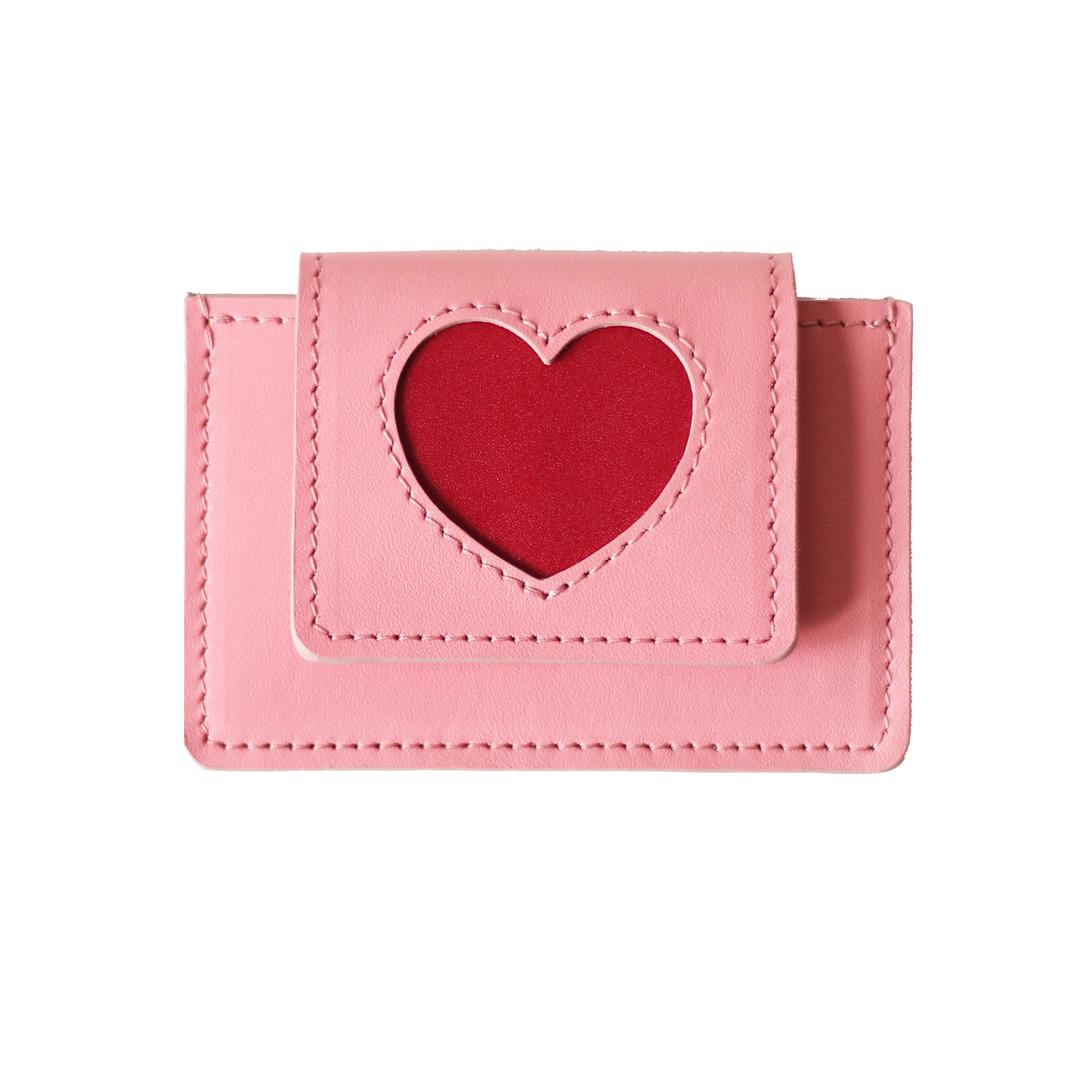 'shape of' wallet - red pink