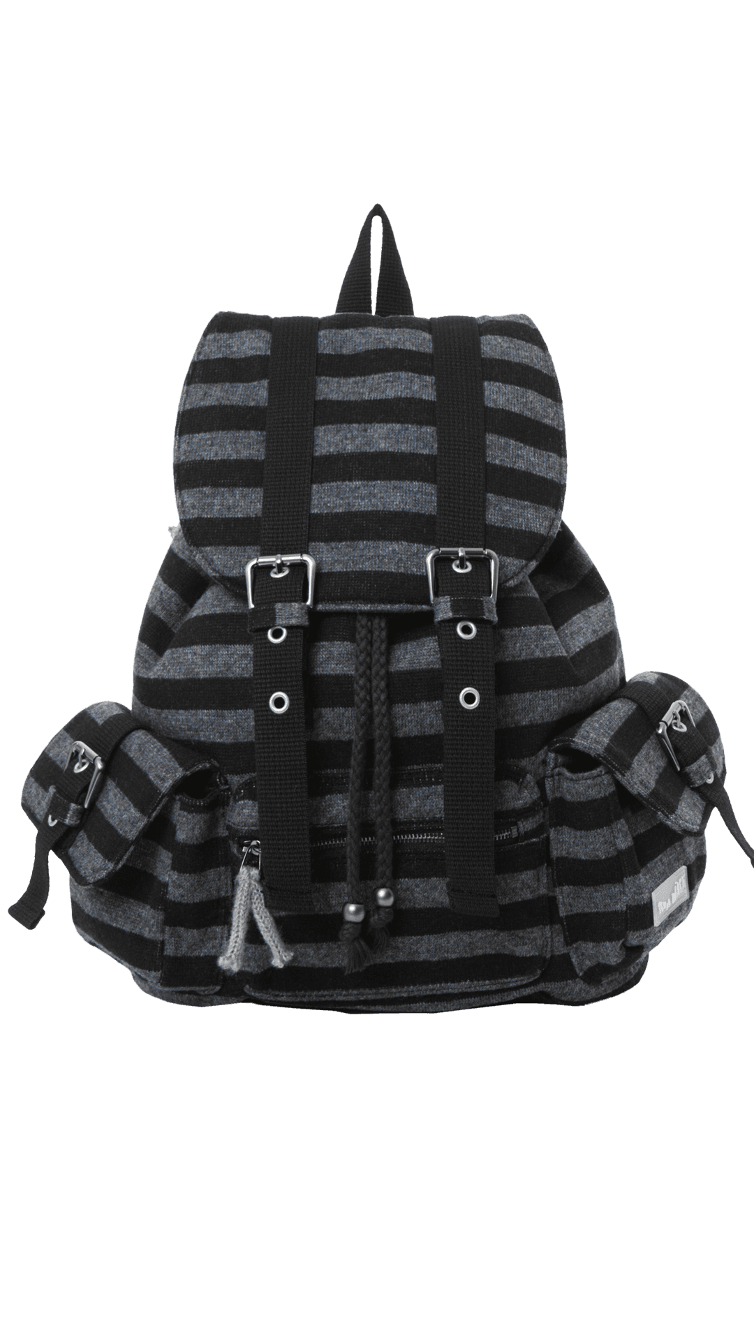Wool stripe backpack_black(10/4)