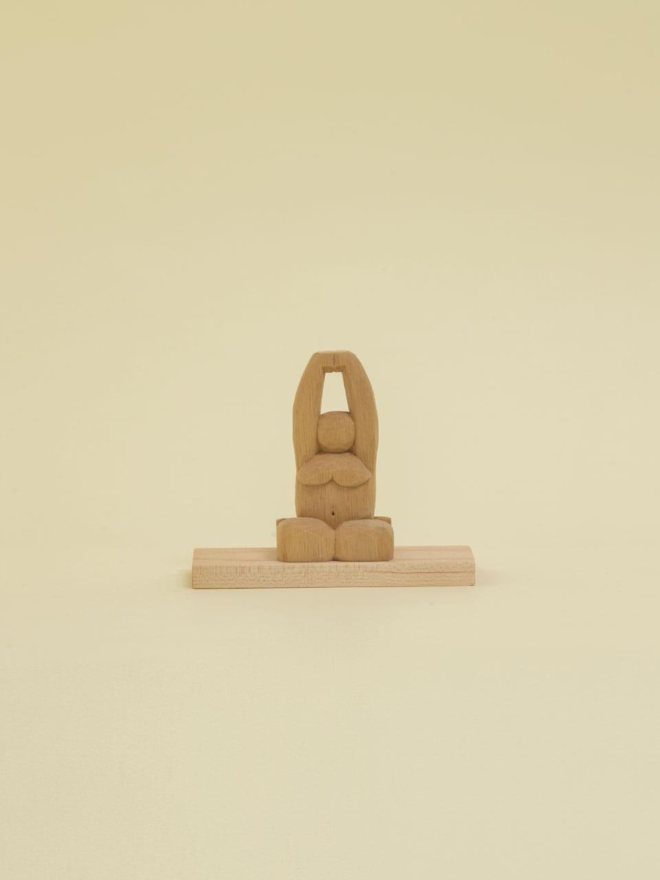 [박희수 작가] 아사나 목조각 : 비라 아사나