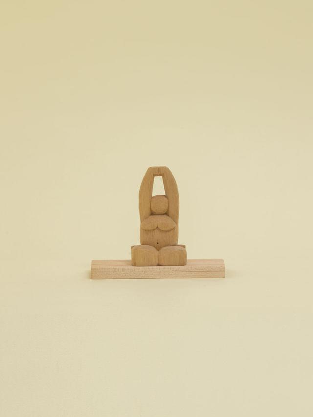[박희수 작가] 아사나 목조각 : 비라 아사나