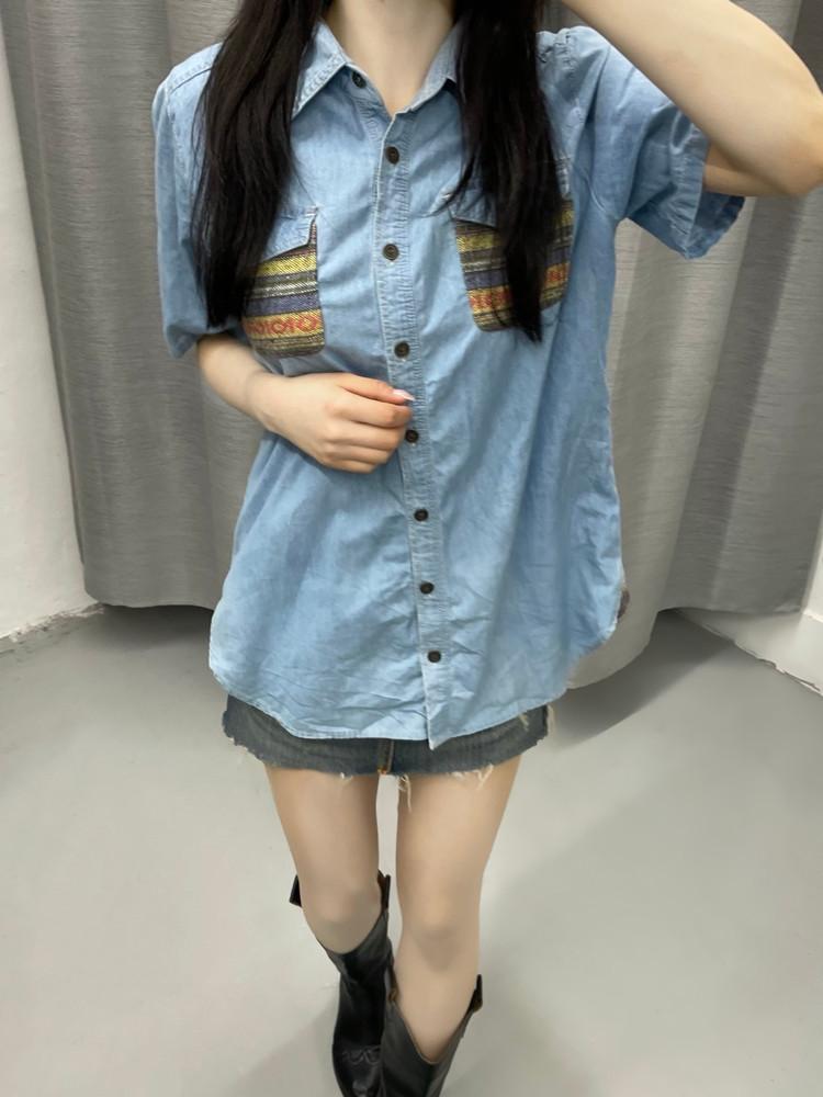 [중고] 빈티지 반팔 셔츠(빈티지)