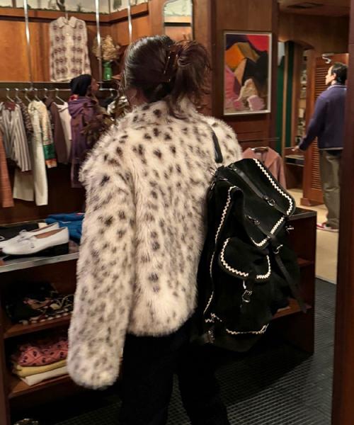 미뉴에트 Devil short fur jacket (2color)