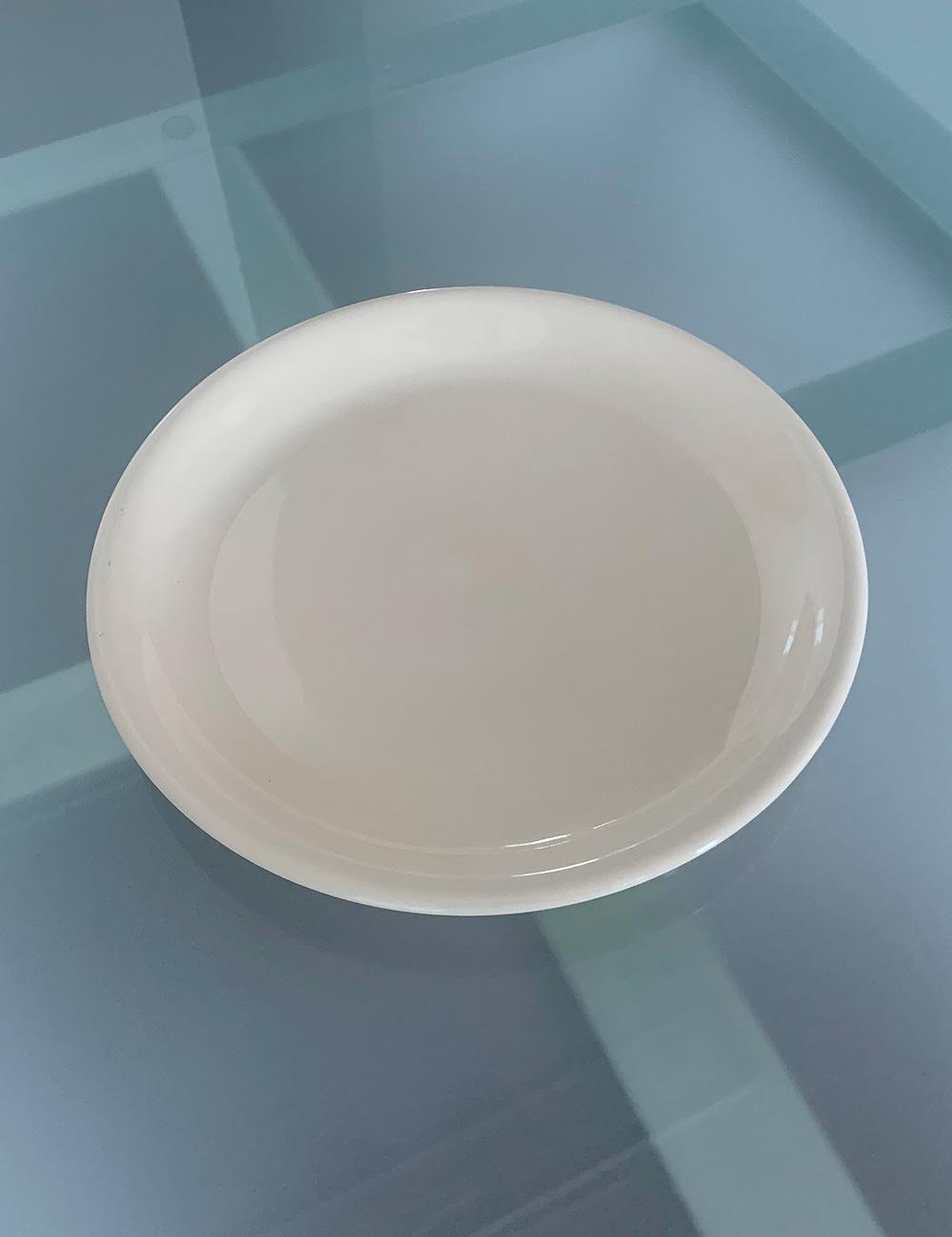 beige wide plate
