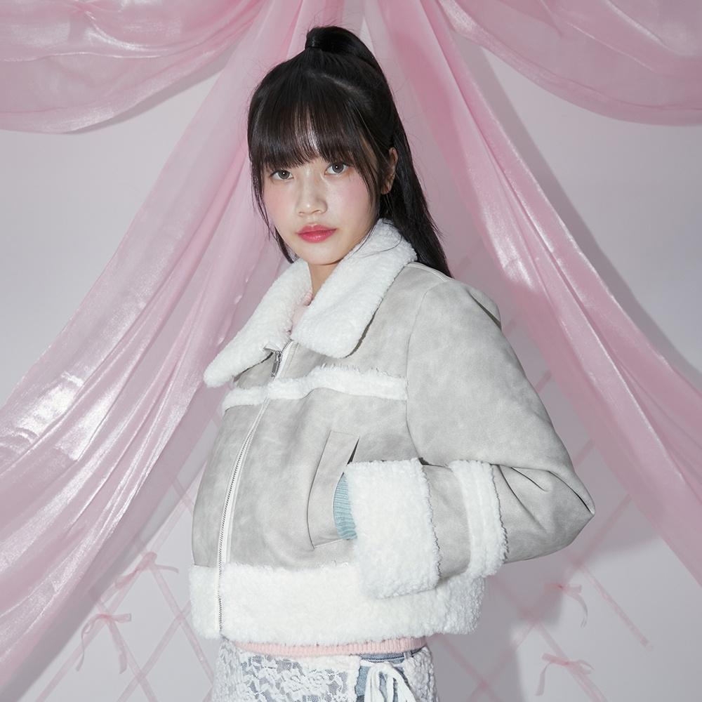 FLUFFY CROP MUSTANG (GREY)