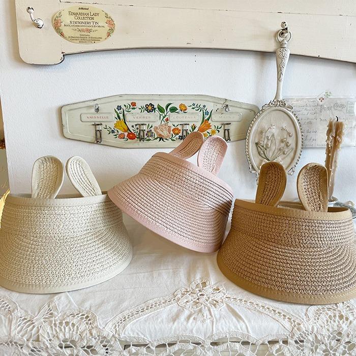 쫑긋돌돌이썬캡모자