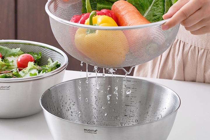 무디타 올스텐 믹싱볼 & 채반 2종 세트 24cm (대/3300ml)