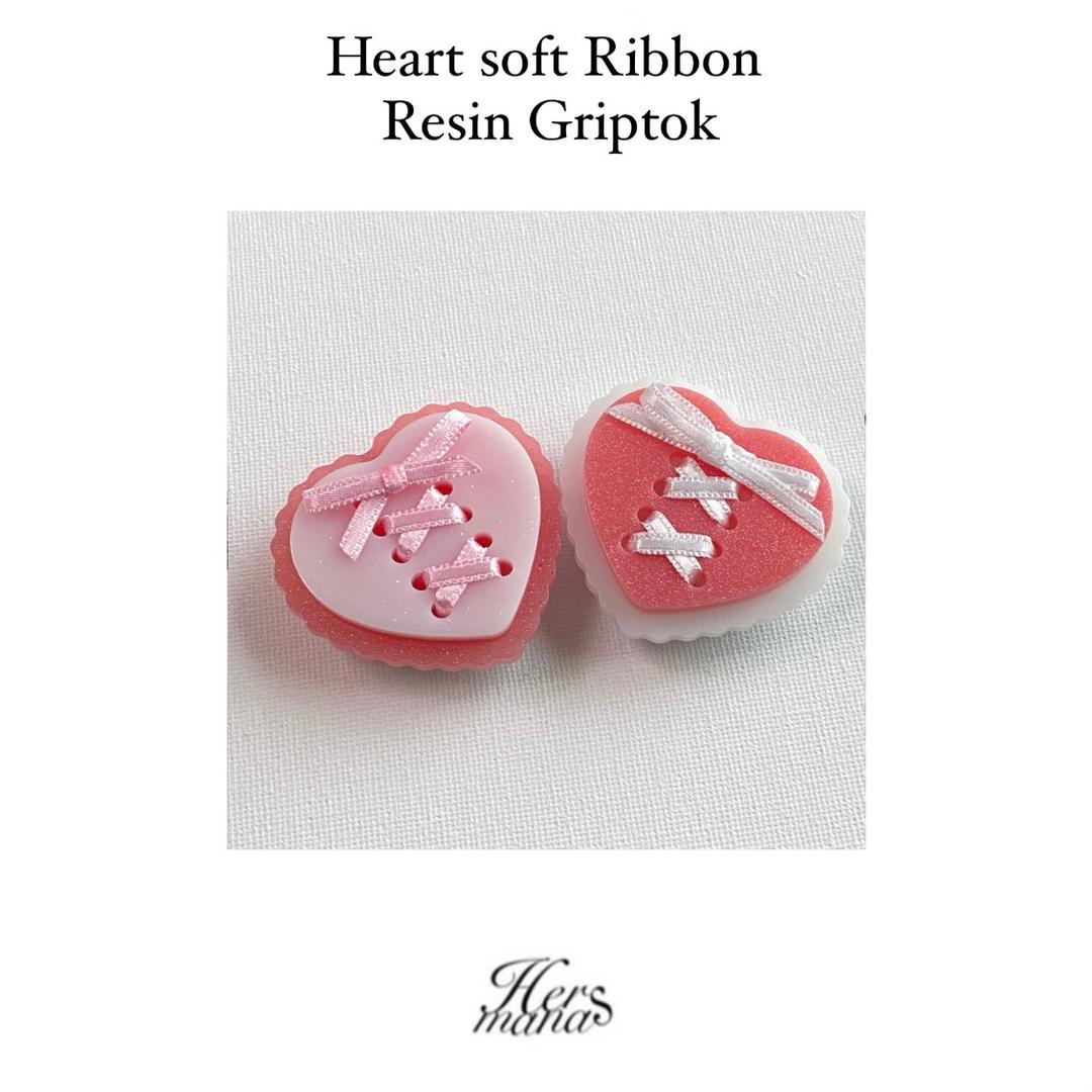 [자두레진] 자체제작 하트 소프트리본 레진 스마트톡