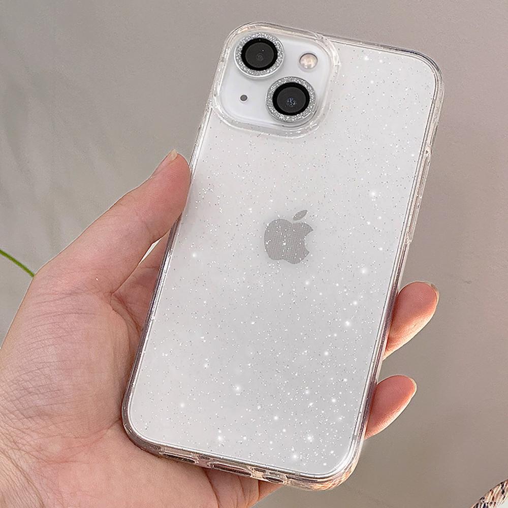 미닛 펄 투명젤리 핸드폰케이스 아이폰 7 8 se2 se3 글리터케이스 화이트
