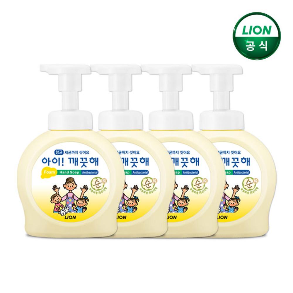 아이깨끗해 핸드솝 순 490ml 용기 x 4개 / 거품형 손세정제