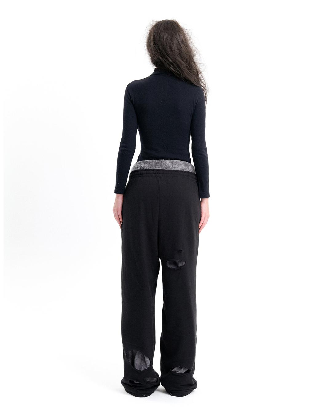 (EMMA) DOUBLE LAYERED PANTS - 1 / BLACK