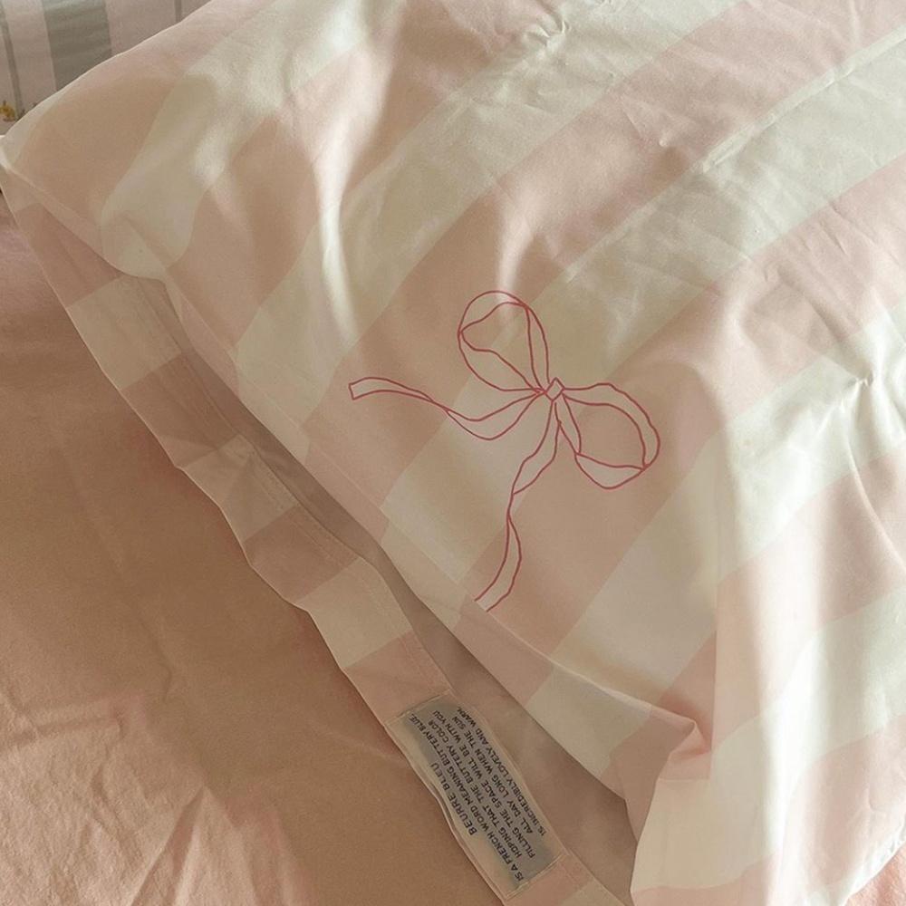 베르블루 리본스트라이프 베개커버 2 Colors