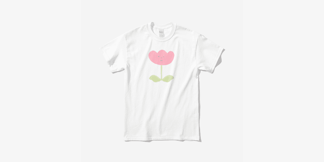 웃어 꽃 티셔츠