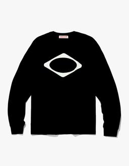 Rhombus Long Sleeve Top - Black