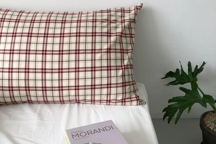 엘레베 체크 베개커버 2size