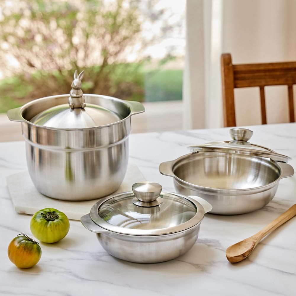 [KUPER X 쁘띠봉봉/3차 마켓] 토끼냄비 단품(+꼬깔 손잡이) / 토끼냄비 세트 (옵션 선택)