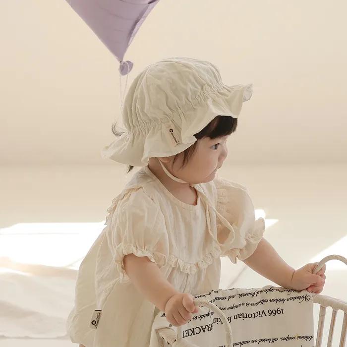 햇살아래 청순한 모자라구요 - 유아 프릴 모자