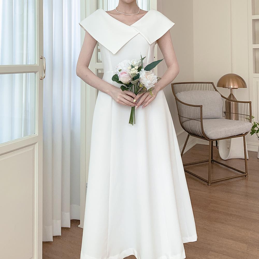 빅카라 a라인 셀프웨딩 드레스 브라이덜샤워 피로연 돌잔치 이브닝 스냅 파티 원피스