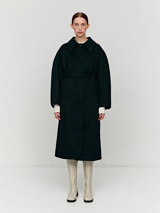 TOF CAMEL HAIR SINGLE COAT [HAND MADE] DEEP BLUE