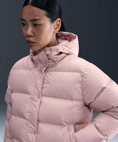 스포츠웨어 메트로 써마 핏 루즈 핏 후드 패딩 재킷 W - 실트 레드:세일 / IH0728-667