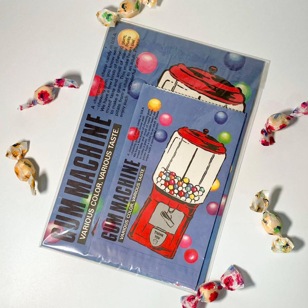 GUM MACHINE 빈티지 일러스트 편지지 편지봉투 세트