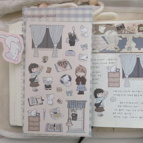 [소소히히] vintage mood 씰스티커