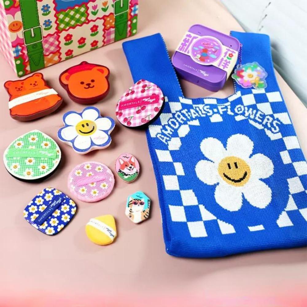 [위글위글 콜라보] AMORTALS 아모탈스 파우더 퍼프 패밀리세트 10개 애기궁둥이 아기궁둥이 틱톡 모찌 루비셀 대왕