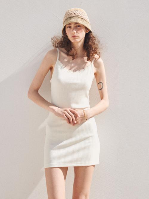 SLVLESS KNIT DRESS_IVORY